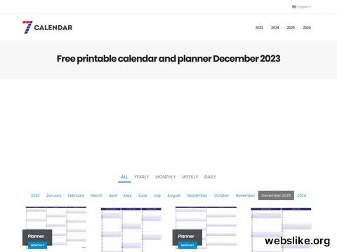 7calendar.com