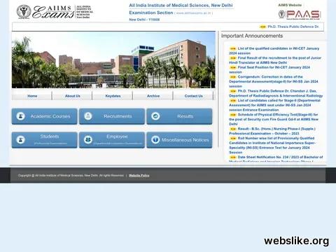 aiimsexams.ac.in
