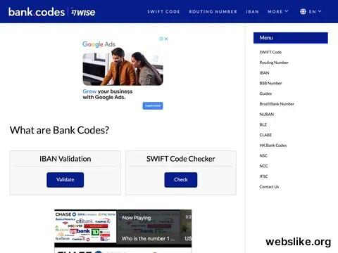 bank.codes