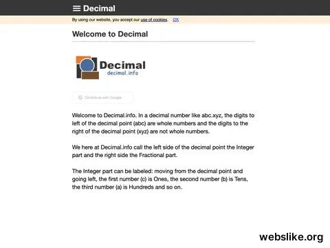 decimal.info