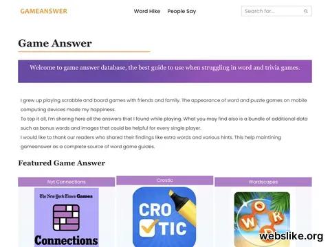 gameanswer.net