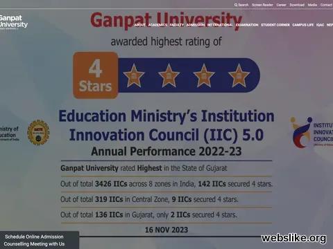 ganpatuniversity.ac.in