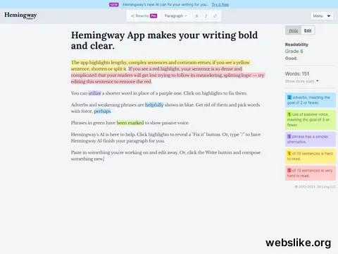 hemingwayapp.com