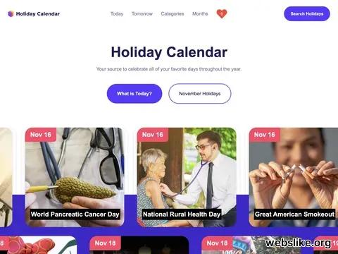 holidaycalendar.io