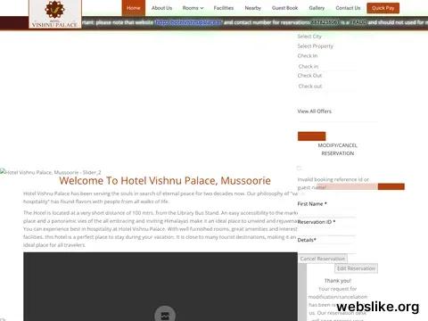 hotelvishnupalace.com