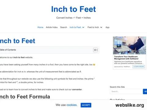 inchtofeet.com