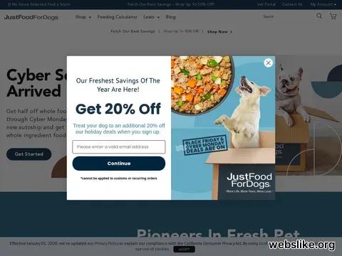 justfoodfordogs.com