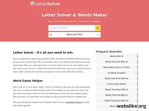 lettersolver.com