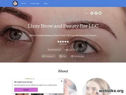 lizzybrowandbeautybar.com