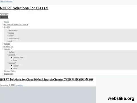 ncertsolutionsforclass9.in