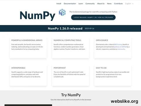 numpy.org