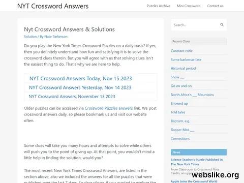 nytcrosswordanswers.org