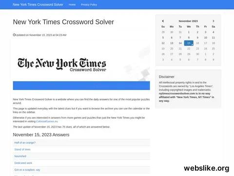 nytimescrosswordsolver.com