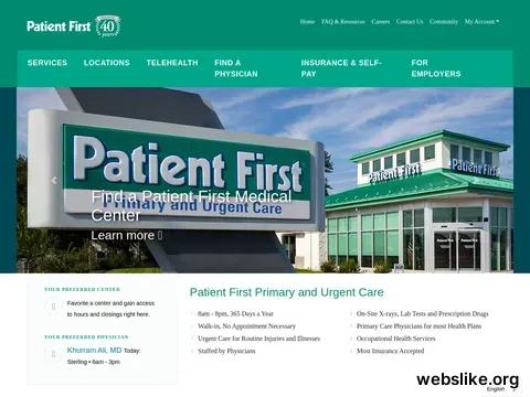 patientfirst.com