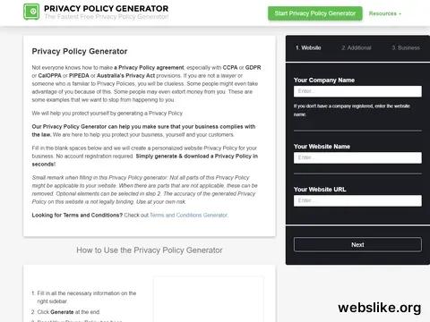 privacypolicygenerator.info