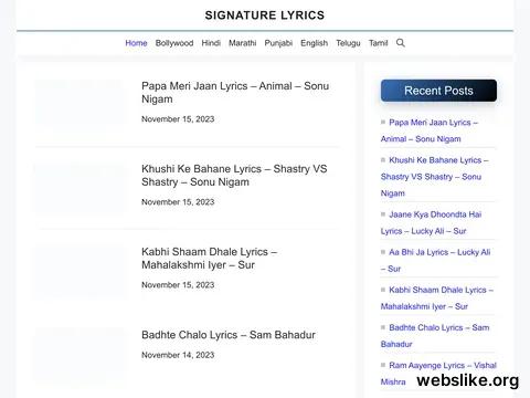 signaturelyrics.com