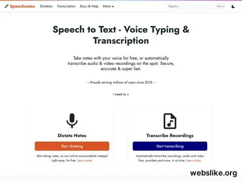 speechnotes.co