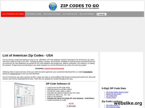 zipcodestogo.com